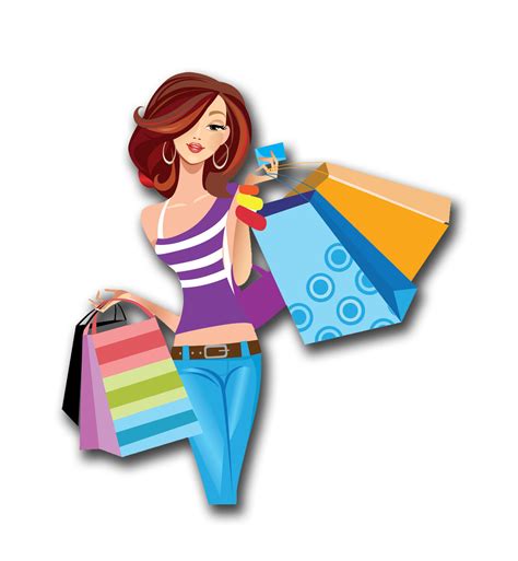 Chica De Dibujos Animados De Compras Png Compras Dibujos Animados