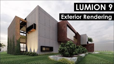 Lumion 9 Pro Exterior Rendering Tutorial Casa Moderna YouTube