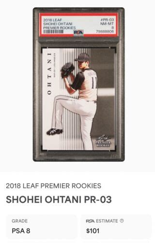 Shohei Ohtani Leaf Premier Rookies Pr Psa Rookie Rc Ebay