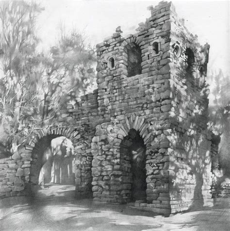 Ruin In Tsaritsino By Dchernov Landscape Pencil Drawings Landscape