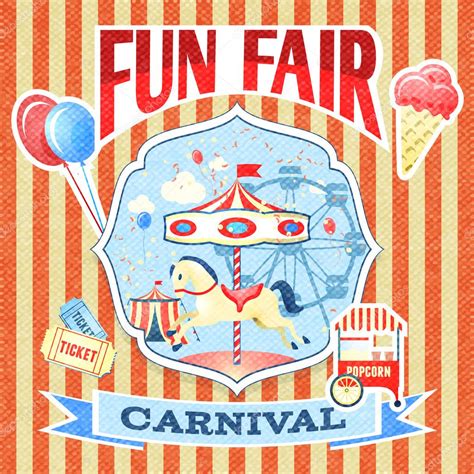 Carnival Theme Posters Vintage Carnival Poster Template — Stock