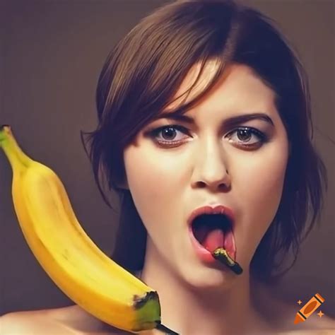 Mary Elizabeth Winstead Eating A Banana On Craiyon