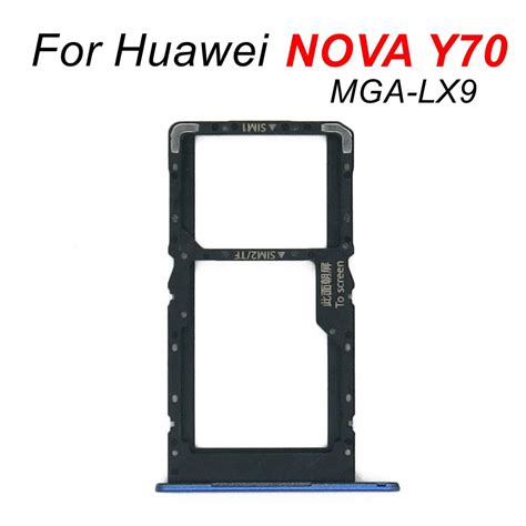 Sim Card Trays For Huawei Nova Y70 Sim Slot Holder Adapter Socket Replacement Parts Mga Lx9 Mga