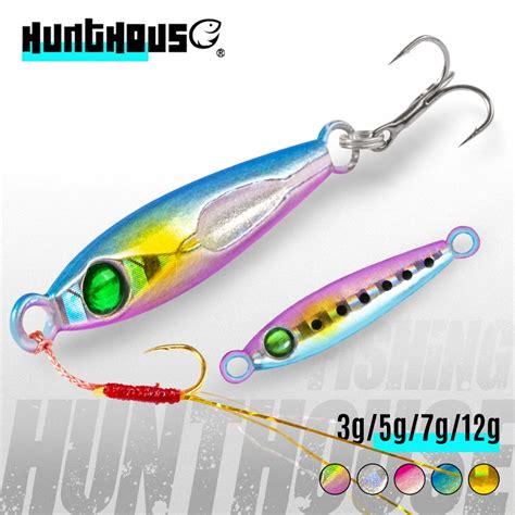 Hunthouse Metal Gabarito Micro Jig Lenta Queda Isca De Pesca 3g 5g 7g