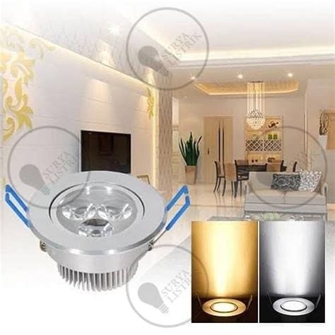 Jual Lampu Downlight LED 3W Sorot Down Light 3 W Watt 3Watt 3Mata