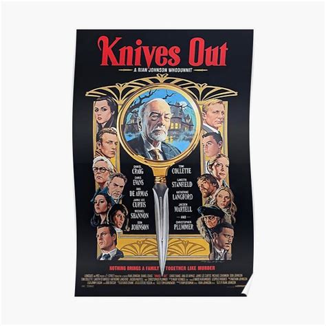 "Knives Out Cast Characters " Poster for Sale by amymullinsML | Redbubble