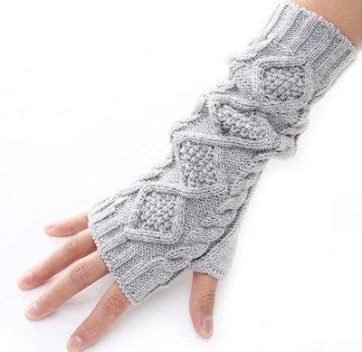 Crochet Knit Wool Braided Wrist Hand Arm Warmer Mitten Fingerless