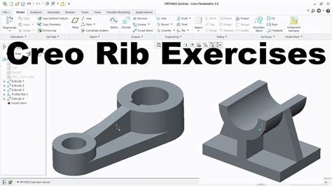 Creo Part Modelling Tutorial Creo Practice Exercises 5 Youtube