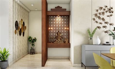 Pooja Room Wall Unit Interior Designs For Your Home | DesignCafe ...