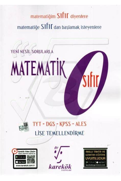 Karekök Yayınları Kare Kök Tyt 0 Sıfır Yeni Nesil Sorularla Matematik