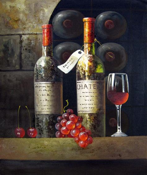 20 X 24 Inches Still Life Wine And Bread 016 Oil On Canvas