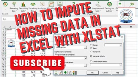 Excel Xlstat Tutorial Imputing Missing Data Youtube