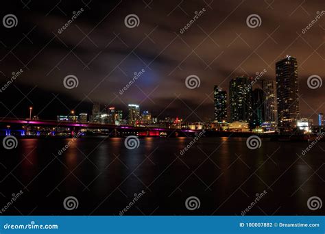 Miami Beach Skyline stock photo. Image of bayside, mcarthurcauseway ...