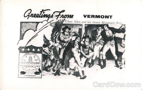 Greetings From Vermont: Ethan Allen and His Green Mountain Boys Postcard