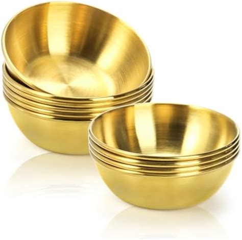 Cedilis Pack Cm Stainless Steel Sauce Dishes Ml Gold Dipping