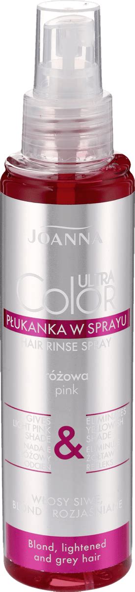 Joanna ULTRA Color System Płukanka do blondów w sprayu różowa 150 ml