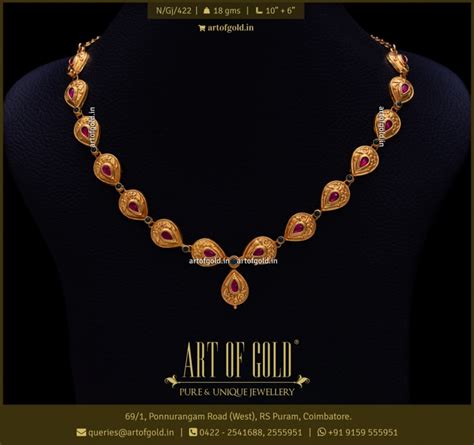 Light Weight Gold Necklace Art Of Gold Jewellery Coimbatore