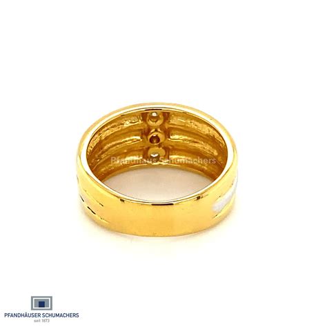 Ring Bicolor Mit Brillanten Bi