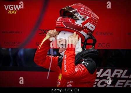 Charles Leclerc Mon Scuderia Ferrari W Hrend Des Belgischen Gp