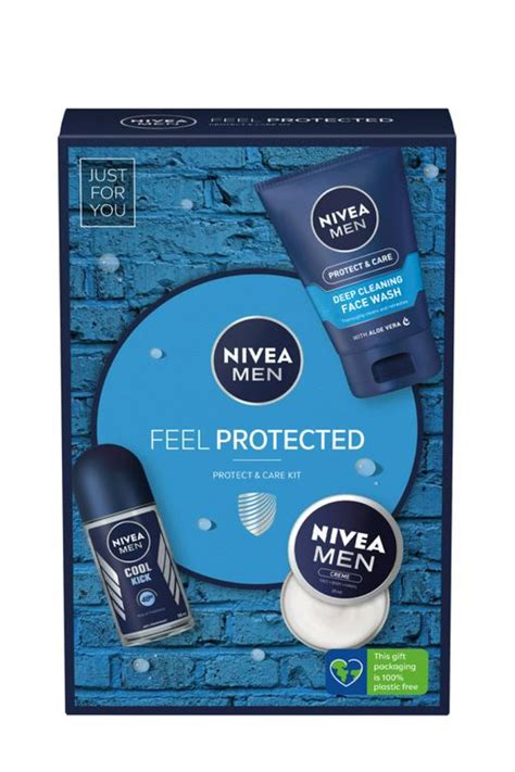 Nivea Men Feel Protected Set Deep Cleansing Face Wash Anti Perspirant