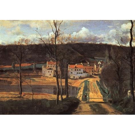 Ville D Avray The Pond And The Cabassud House Corot Oil Painting