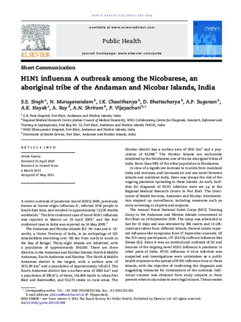 (PDF) H1N1 influenza A outbreak among the Nicobarese, an aboriginal ...