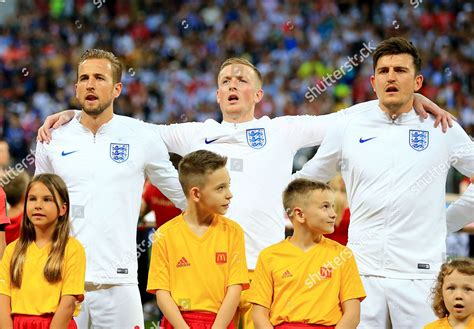 England Players Line Harry Kane Goalkeeper Editorial Stock Photo ...