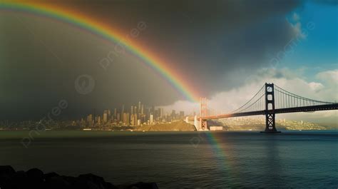 Fondo Arcoiris Frente A San Francisco Fondo Foto Del Puente Del Arco