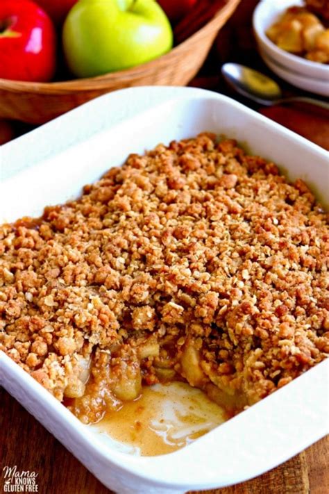 Gluten Free Apple Crisp Dairy Free And Vegan Option Mama Knows Gluten