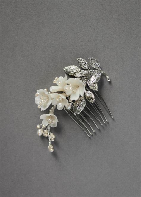 Swept Away Delicate Wedding Hair Combs For Side Swept Hair Tania