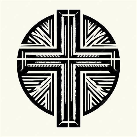 Christians Cross Silhouette Vector Illustration Premium Ai Generated