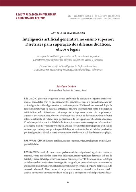 PDF Inteligência artificial generativa no ensino superior Diretrizes