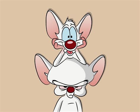 Pinky and Brain Cartoon Drawing