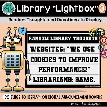 Lightbox Signs 3 for Digital Announcement Board by That Library Girl