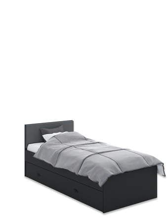 Bed 90x200 S Dark Anthracite Uni Dark Grey Meblik