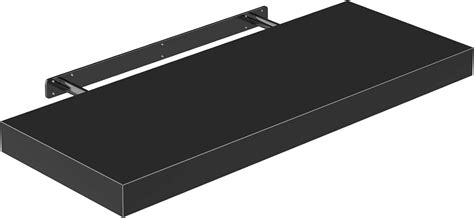 CASARIA 70cmx23cm Matt Black Floating Shelf Including Bracket Wall