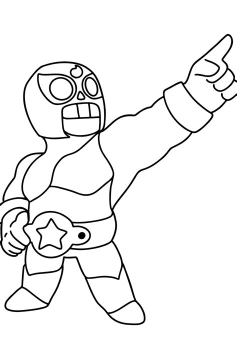 11 Kleurplaat Brawl Stars El Primo Skin Background Porn Sex Picture