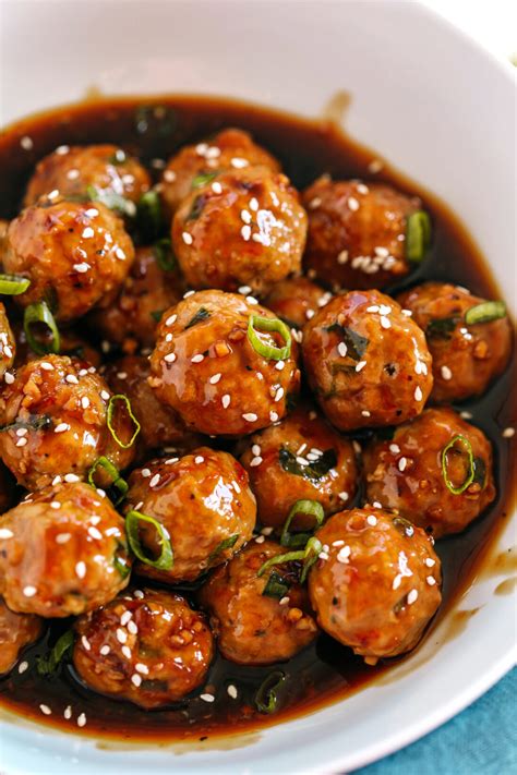 Asian Glazed Turkey Meatballs Eat Yourself Skinny