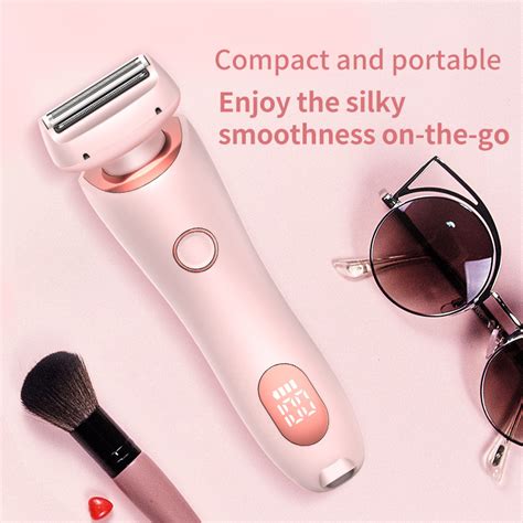 2 In 1 Hair Removal Epilator USB Rechargeable Trimmer Women Body Razor