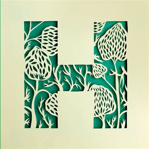 Paper cut alphabet on Behance