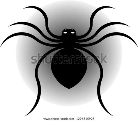 Black Spider Eight Legs Stock Vector Royalty Free 1296315925