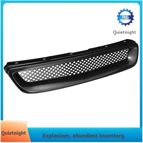 Quietnight Abs Black Car Front Bumper Hood Grill Grille Cover Trim For