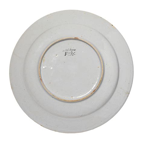 Ancient Pair of Italian Maiolica Dishes Milano, circa 1770 For Sale at