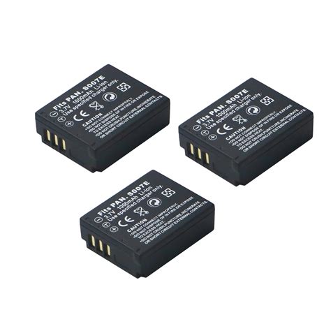 3Pcs 1000mAh DMW BCD10 CGA S007E CGA S007 S007E BCD10 Camera Battery