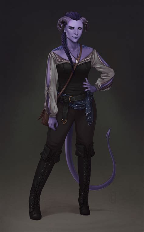 Tallinier Art Tiefling Female Dungeons And Dragons Characters