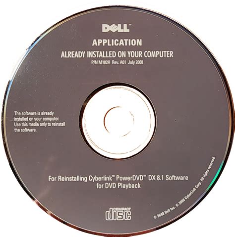 Dell Cyberlink Powerdvd Dx Software For Dvd Playback Cyberlink