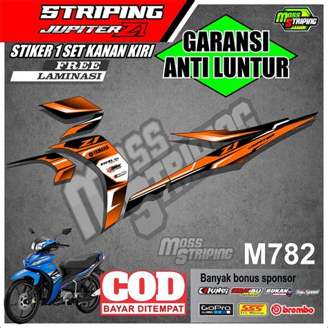 Jual Striping Yamaha Jupiter Z Kode M Sticker Stiker Setiker List