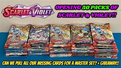 I Opened 50 PACKS OF SCARLET VIOLET BASE SET To Try And COMPLETE THE