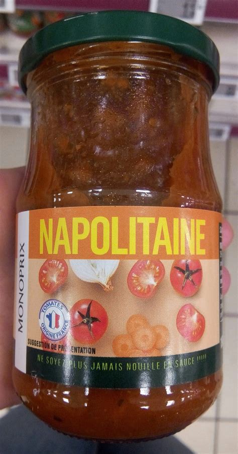 Napolitaine Sauce tomate aux légumes Monoprix 190g