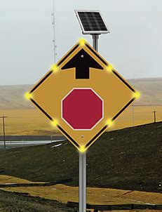 Stop Ahead Led Blinker Sign